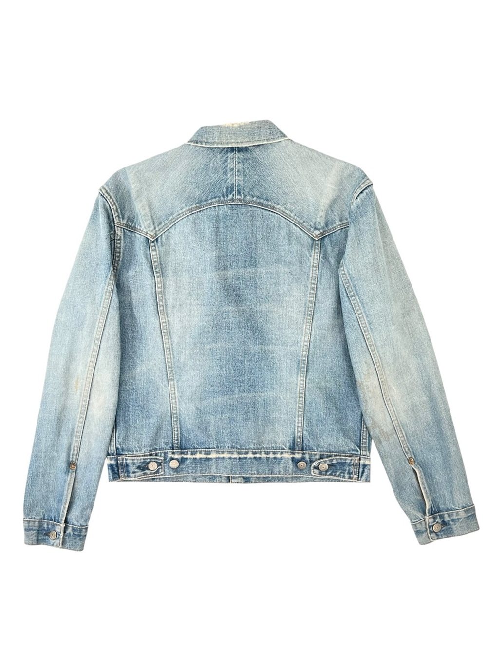 RRL Ralph Lauren Double RL Light Wash Distressed Denim Jacket sz M - Picture 2 of 10